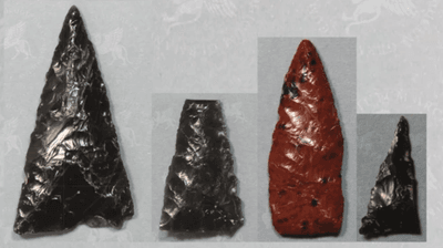 Pre-Inca obsidian spearheads