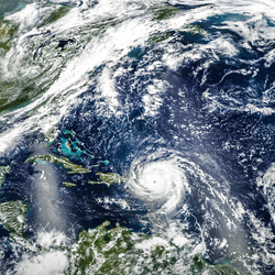 An image of Earth from September 6, 2017, shows three Atlantic hurricanes (Katia, Irma, and Jose) swirling up a storm at once, but don't expect this behavior in 2026. 