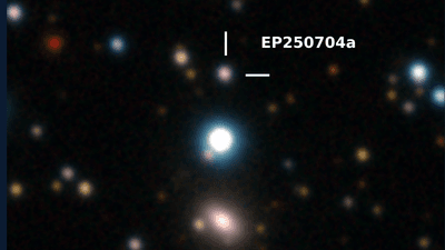 a bright dot among others is seen in this image
