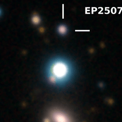 a bright dot among others is seen in this image