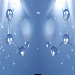 An artist impression of the same chiral molecule mirrored 