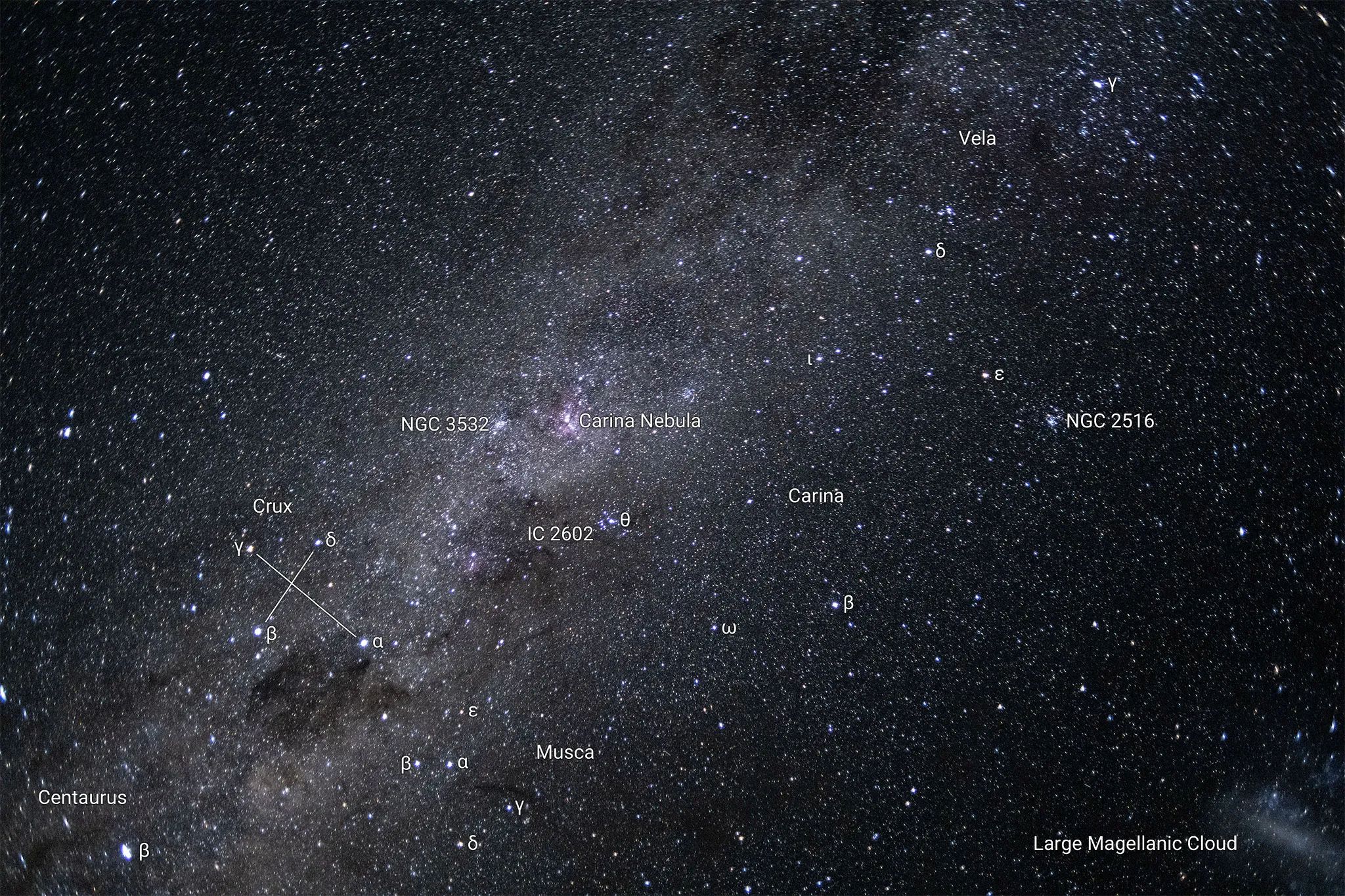 This image taken by the Artemis II crew shows the deep sky outside of the Orion spacecraft. Thousands of stars and shining clouds of dust are visible. This image taken by the Artemis II crew shows the deep sky outside of the Orion spacecraft. Thousands of stars and shining clouds of dust are visible.