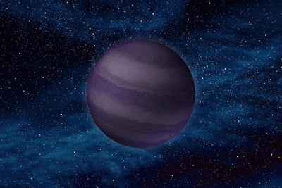 An artists's impression of a brown dwarf without a companion star, a category that includes WISE 0855, where water clouds have been detected