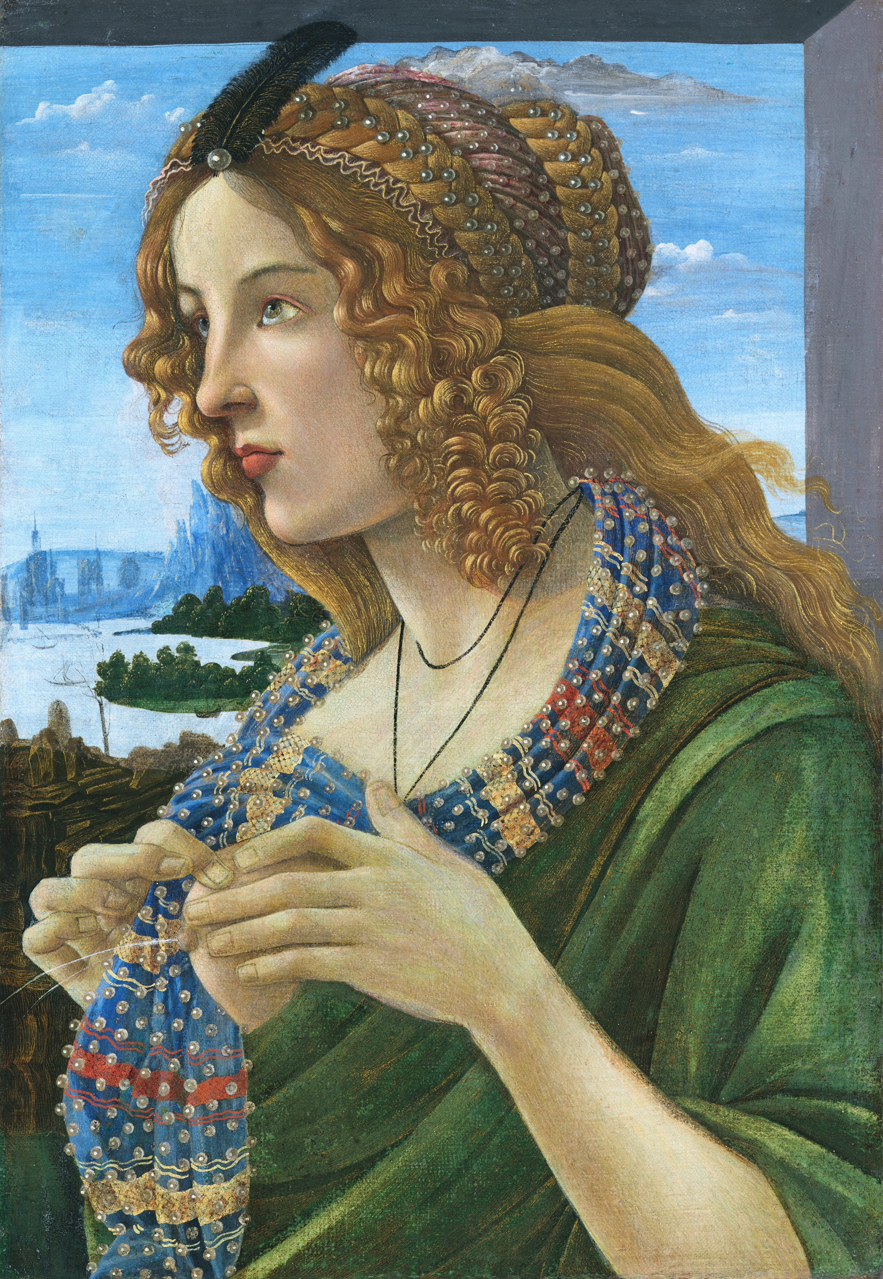 Allegorical Portrait of a Woman attributed to Sandro Botticelli