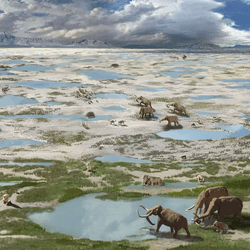 A reconstruction of the conditions at White Sands during the last glacial maximum, when prints of humans and mammoths have been found